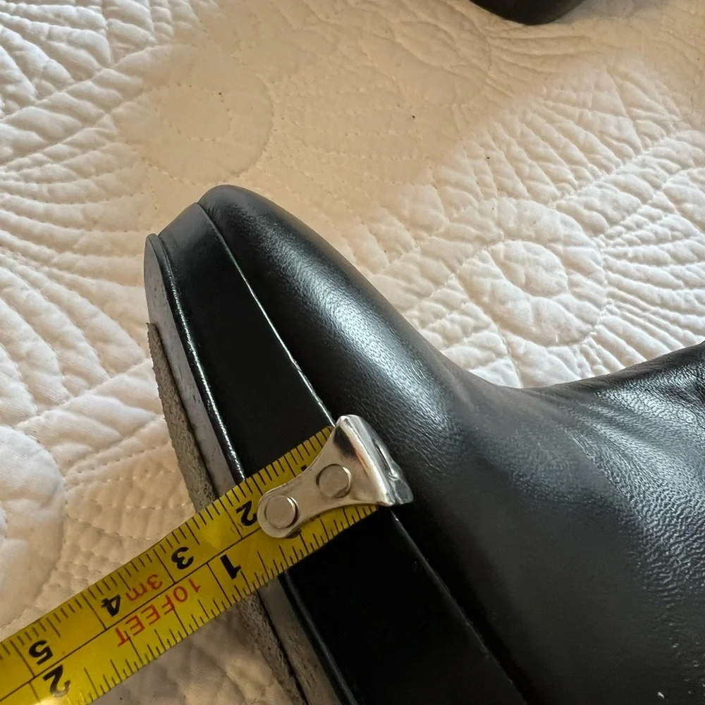 Italian Made Elegant Black Lamb leather Knee-High Women's Boots